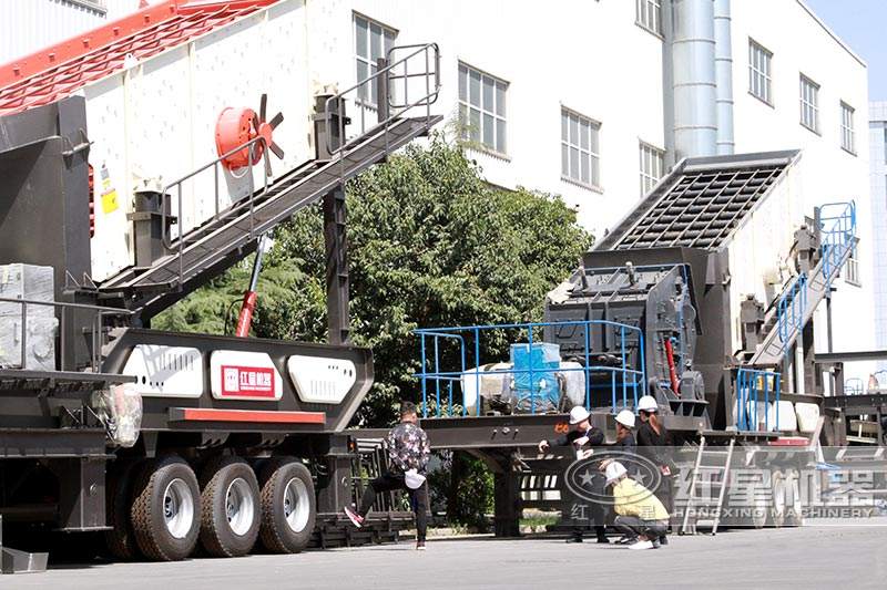 球盟会大型建筑垃圾粉碎机客户考察